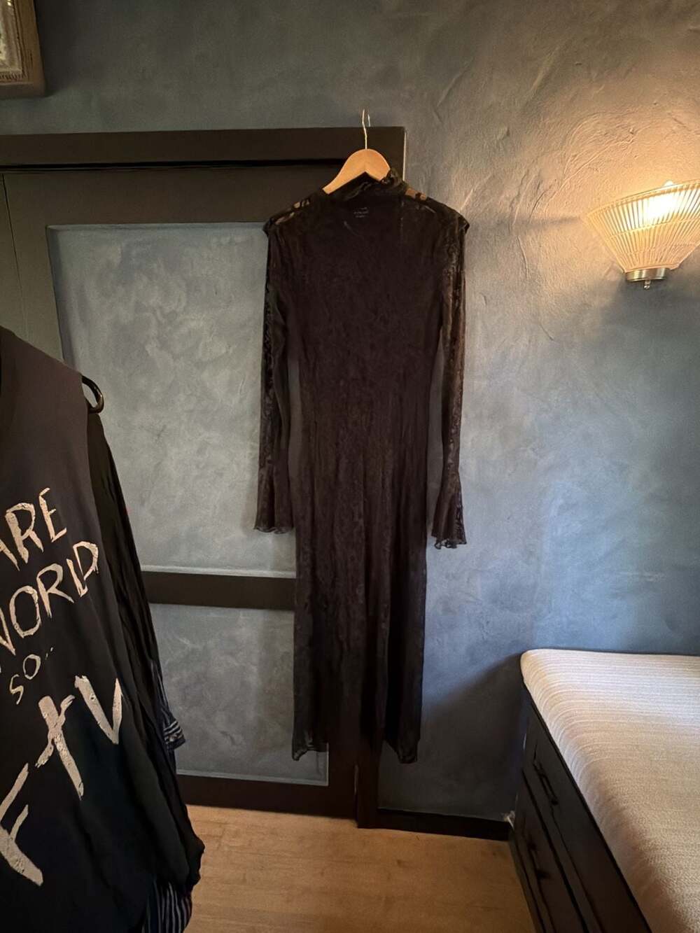 Killstar Condolences Maxi Shirt Dress in Black - Picture 4 of 4